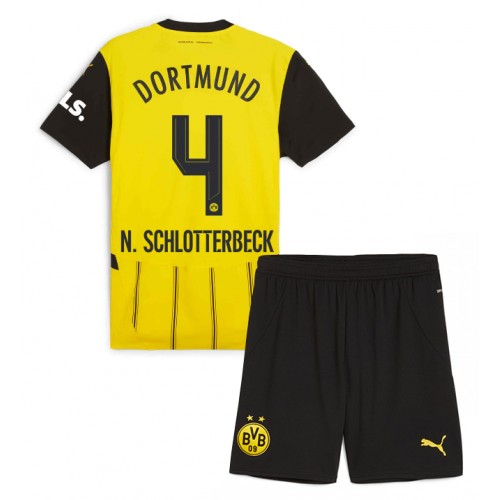 Dres Borussia Dortmund Nico Schlotterbeck #4 Domaci za djecu 2024-25 Kratak Rukav (+ kratke hlače)